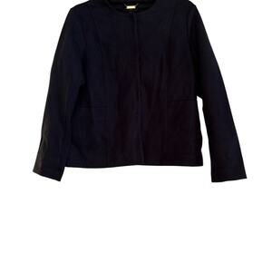 Cacharel Women's Navy Blue Faux Suede Jacket.